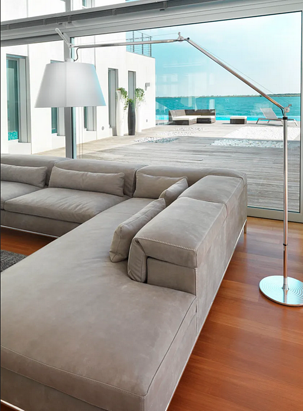 Canapé en cuir sectionnel avec repose-jambes GYFORM Planet usine Gyform de l'Italie. Foto №3