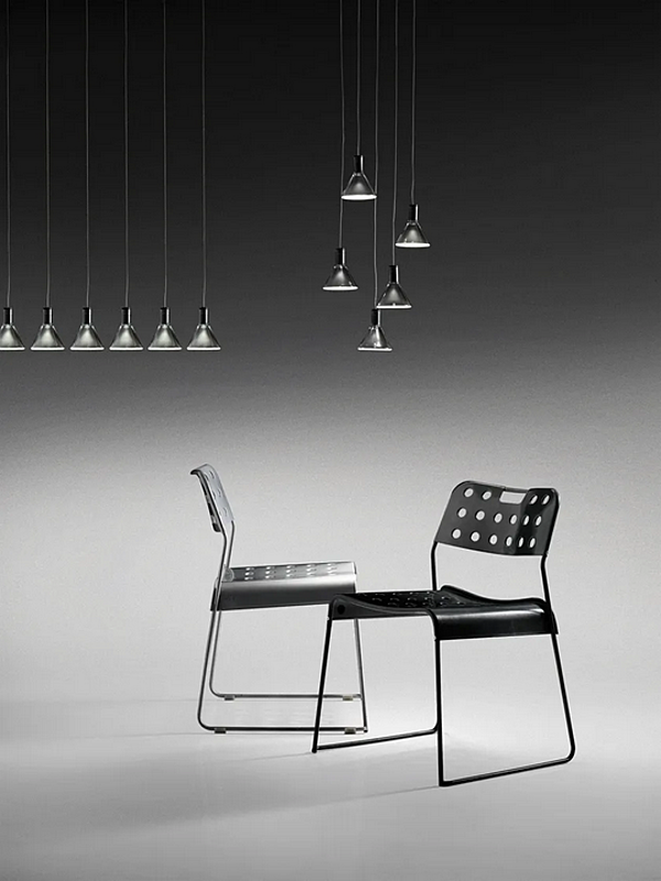Suspension en verre borosilicate LED multispot Fabbian Polair usine Fabbian de l'Italie. Foto №7