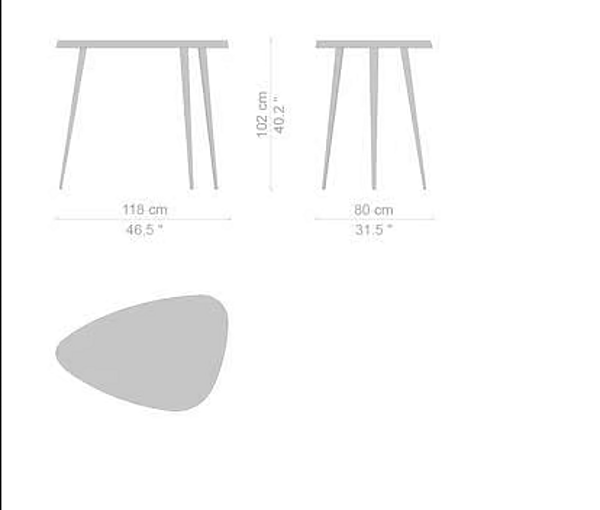Table haute de jardin en bois multicouche CASSINA Mexique extérieur usine CASSINA de l'Italie. Foto №4