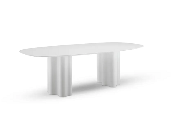 Table ovale en MDF laqué avec base en polyuréthane Teatro Magico Saba usine SABA de l'Italie. Foto №2