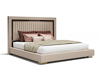Lit double en cuir avec tête de lit rembourrée Capital Collection Klass 24 KLA.LE2 Lit double en cuir avec tête de lit rembourrée Capital Collection Klass 24 KLA.LE2 usine Capital Collection de l'Italie
