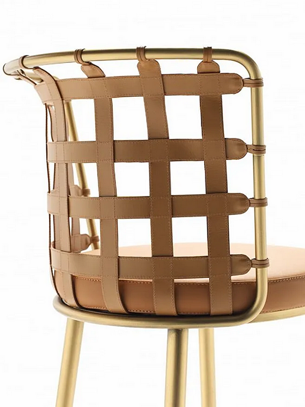 Tabouret en acier avec coussin intégré Lola FASEM usine FASEM de l'Italie. Foto №6