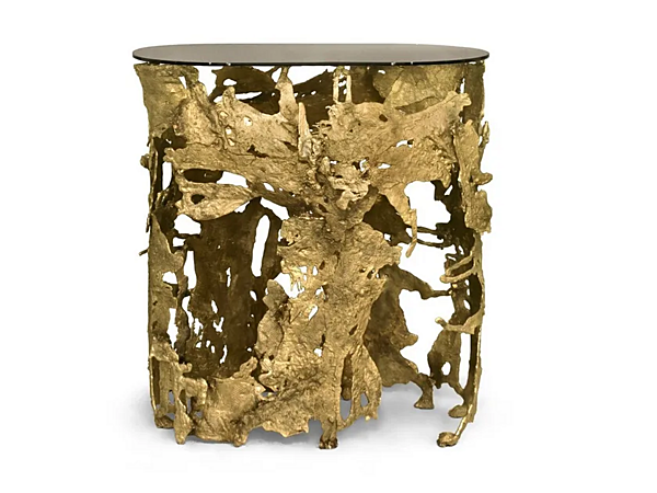 Table console ovale en laiton BRABBU collection Cay usine BRABBU de l'Italie. Foto №1