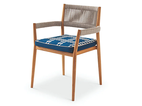Chaise de jardin en teck avec accoudoirs CASSINA Dine Out usine CASSINA de l'Italie. Foto №4