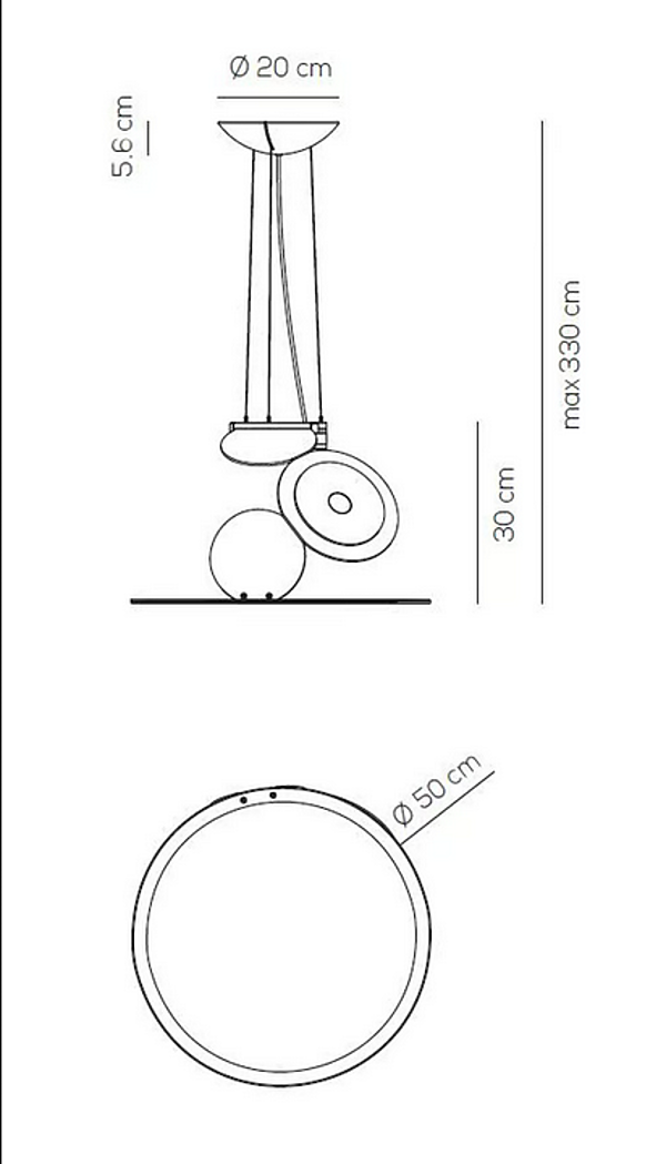 Suspension LED en aluminium rotatif Cut AXOLIGHT SP CUT XXX usine Axolight de l'Italie. Foto №5