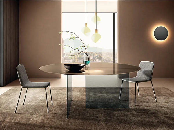 Table ronde en verre Air Slim 2260g LAGO 2260G usine LAGO de l'Italie. Foto №1