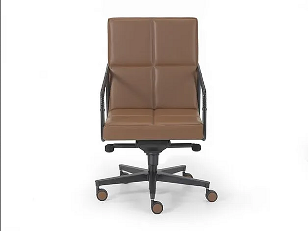 Chaise de direction pivotante en cuir Pablo I 4 Mariani usine i 4 Mariani de l'Italie. Foto №2