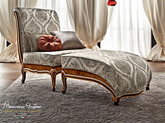 Chaise longue en tissu rembourré Modenese Luxury Interiors 12433 usine MODENESE GASTONE de l'Italie