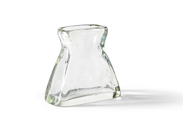 Vase en verre soufflé à fleurs CASSINA ÉCHANCRÉ usine CASSINA de l'Italie. Foto №1