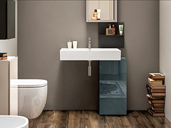 Lavabo en céramique à poser avec trop-plein Basica LAGO usine LAGO de l'Italie