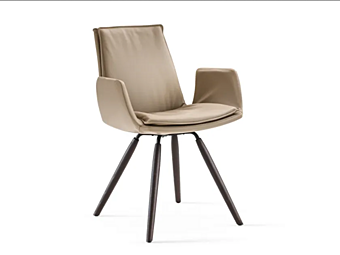 Fauteuil en cuir rembourré avec accoudoirs Eforma collection Lara Fauteuil en cuir rembourré avec accoudoirs Eforma collection Lara usine Eforma de l'Italie