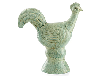 Sculpture en céramique coq moyen MARIONI POP 00996 usine MARIONI de l'Italie