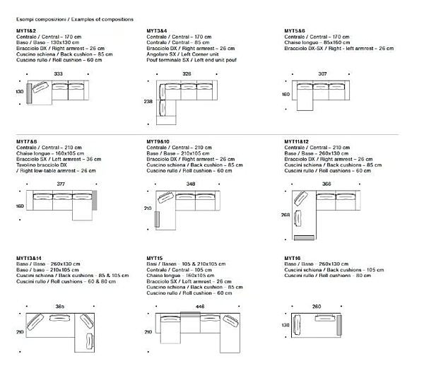 Canapé d'angle en tissu My Taos Saba usine SABA de l'Italie. Foto №18