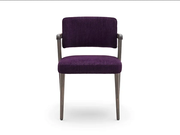 Chaise en bois et tissu avec accoudoirs MONTBEL Jump 5831 5831 usine MONTBEL de l'Italie. Foto №1