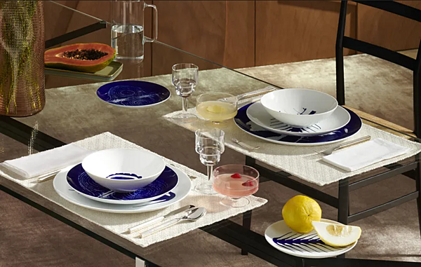 Assiette en porcelaine de remplacement set de 2 Neige CASSINA GNR CP 03 usine CASSINA de l'Italie. Foto №6