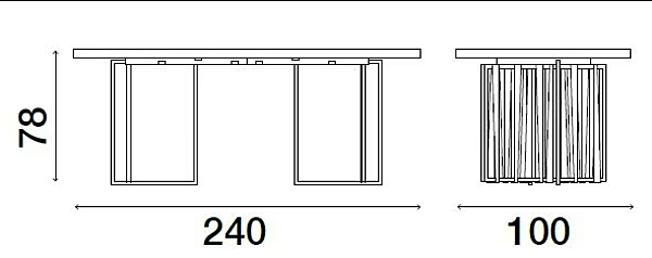 Table rectangulaire en marbre Adele FASEM usine FASEM de l'Italie. Foto №7