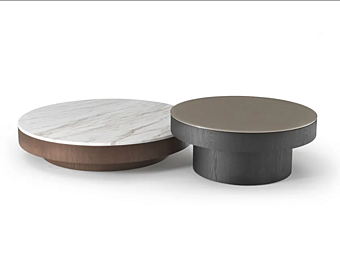 Table basse ronde en marbre Dot I 4 Mariani
