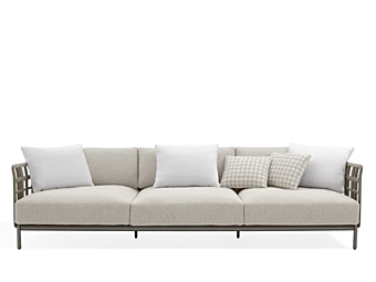 Canapé de jardin 4 places en tissu et métal peint GIORGETTI Aldia 91030 Canapé de jardin 4 places en tissu et métal peint GIORGETTI Aldia 91030 usine GIORGETTI de l'Italie