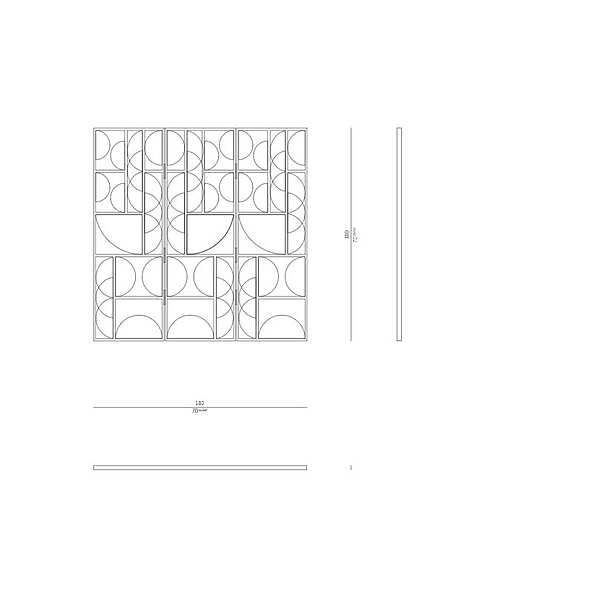 Paravent ROSSATO RHC-26 usine ROSSATO de l'Italie. Foto №5