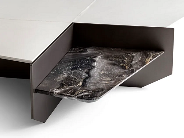 Table basse rectangulaire en cuir Ghiblim GIORGETTI usine GIORGETTI de l'Italie. Foto №3