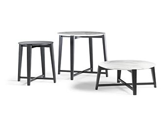 Table basse ronde en marbre Tris FLEXFORM Table basse ronde en marbre Tris FLEXFORM usine FLEXFORM de l'Italie