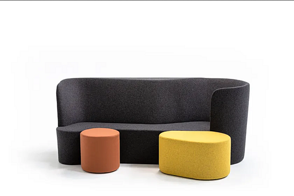 Pouf rond en tissu Taba Moroso usine Moroso de l'Italie. Foto №5