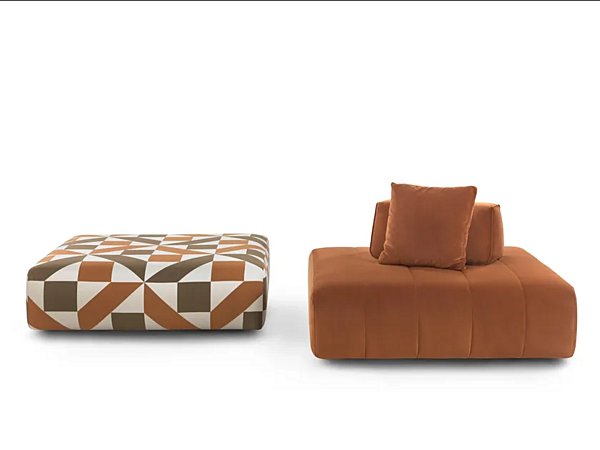 Pouf carré en tissu Achille GYFORM usine Gyform de l'Italie. Foto №1