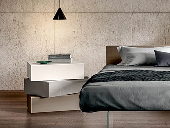 Table de chevet en bois avec tiroirs Morgana LAGO