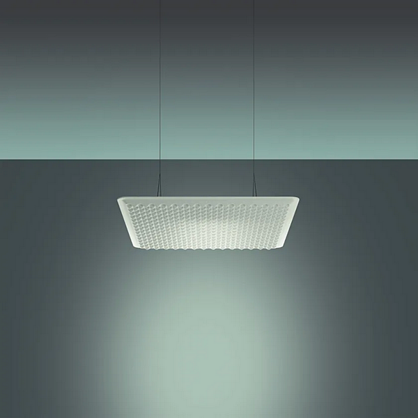 Panneau acoustique suspendu en tissu lampadaire œuf Matrix 800x800 Artemide usine Artemide de l'Italie. Foto №4