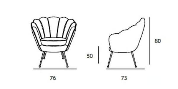 Fauteuil en tissu avec accoudoirs Tetris MitoHome usine MitoHome de l'Italie. Foto №6