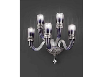 Applique murale en cristal avec cristaux Swarovski Euroluce Lampadari Dea A5 usine EUROLUCE LAMPADARi de l'Italie