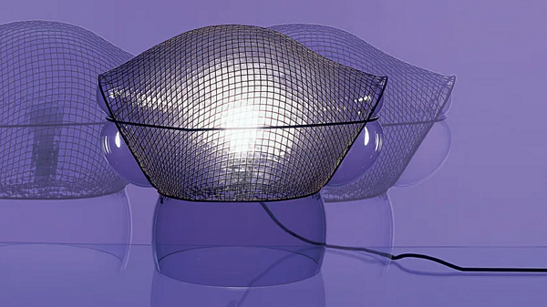 Lampe de table en verre soufflé avec variateur Artemide Patroclo 0060010A usine Artemide de l'Italie. Foto №4