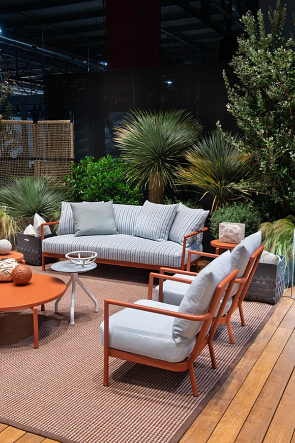 Fauteuil de jardin en aluminium et tissu Camargue FLEXFORM 2A6C1 usine FLEXFORM de l'Italie. Foto №7