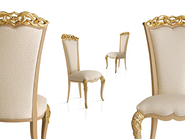 Chaise rembourrée en tissu Harmony A.R. Arredamenti 310/I usine A.R.ARREDAMENTI SRL de l'Italie. Foto №2