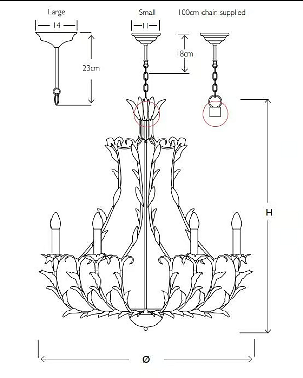 Lustre en métal collection Belfort Abrissi 11024 usine ABRISSI de l'Italie. Foto №4