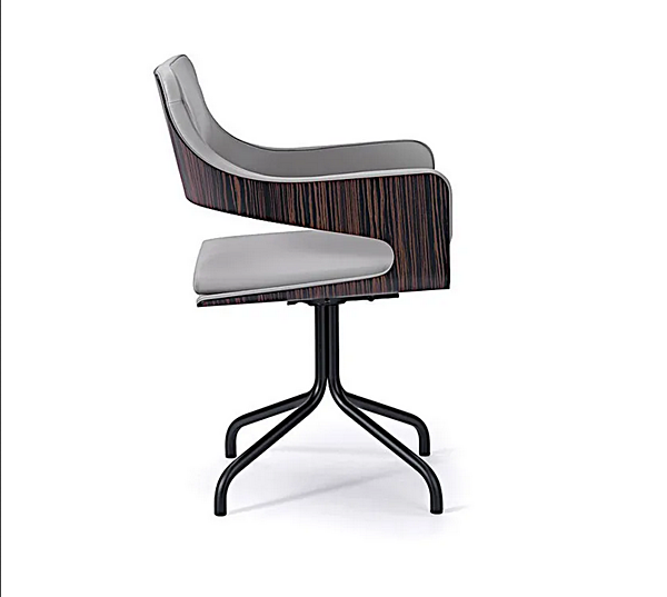 Chaise en cuir avec accoudoirs I 4 Mariani Silhouette usine i 4 Mariani de l'Italie. Foto №8