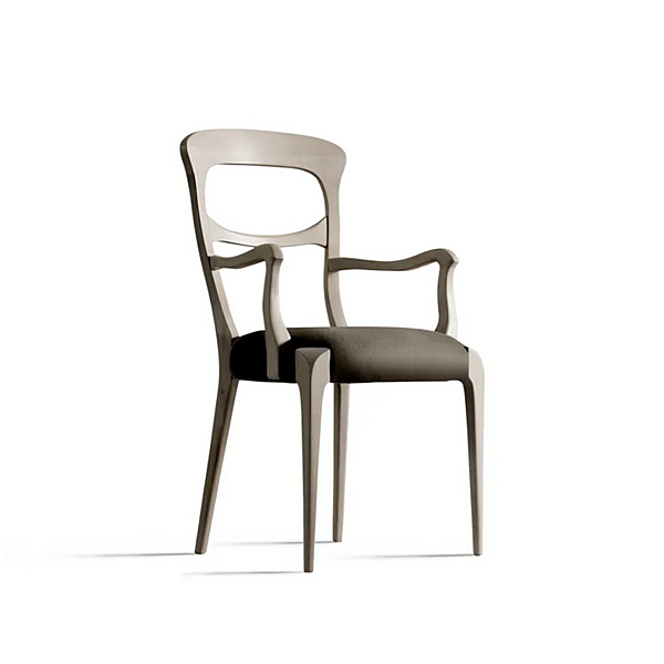 Chaise en bois avec accoudoirs Capotavola L 643 DALE usine DALE de l'Italie. Foto №4
