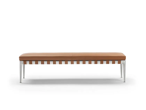 Banc en cuir tanné rembourré Gregory FLEXFORM usine FLEXFORM de l'Italie. Foto №2