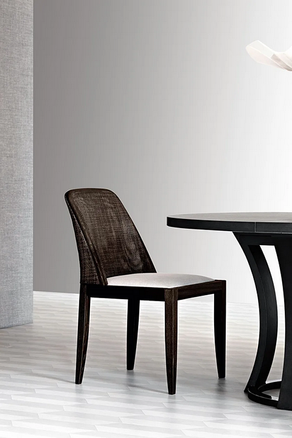 Chaise en bois avec dossier rembourré Potocco Grace 834 834 usine POTOCCO de l'Italie. Foto №3