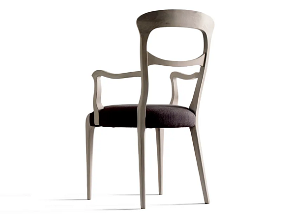 Chaise en bois avec accoudoirs Capotavola L 643 DALE usine DALE de l'Italie. Foto №3