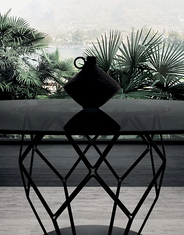 Table ronde en cristal ESA i 4 Mariani usine i 4 Mariani de l'Italie. Foto №4