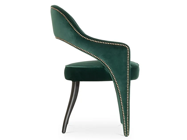Fauteuil en velours rembourré avec accoudoirs BRABBU Tellus usine BRABBU de l'Italie. Foto №2