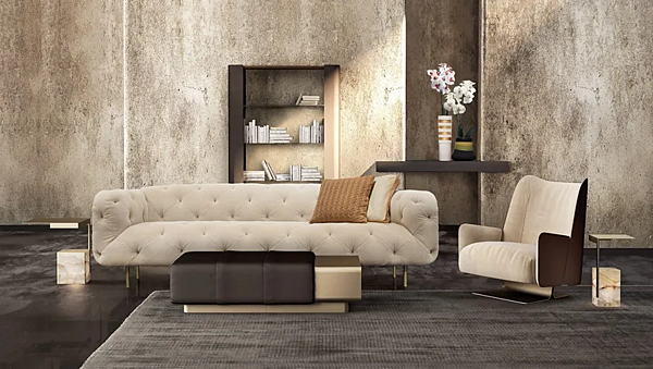 Pouf en cuir table basse cigare FORMITALIA usine FORMITALIA de l'Italie. Foto №4