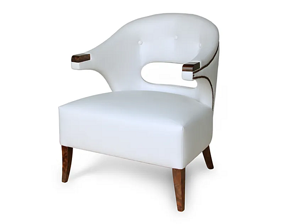Fauteuil en cuir rembourré avec accoudoirs Nanook BRABBU usine BRABBU de l'Italie. Foto №2