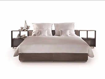 Lit double en tissu avec housse amovible Groundpiece Slim FLEXFORM Lit double en tissu avec housse amovible Groundpiece Slim FLEXFORM usine FLEXFORM de l'Italie