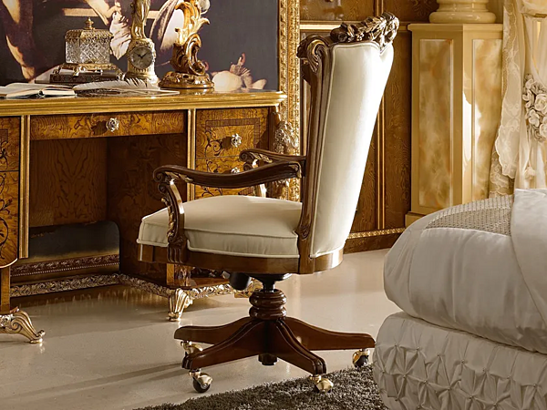 Fauteuil pivotant avec roulettes en tissu Dolcevita A.R. Arredamenti 208 usine A.R.ARREDAMENTI SRL de l'Italie. Foto №1