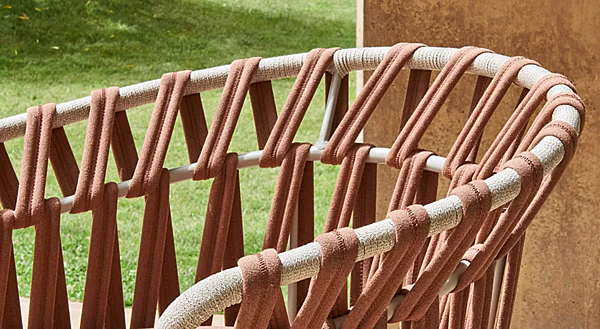 Tabouret de jardin en tissu haut avec accoudoirs Emma Cross VARASCHIN 24850/24851, 24850B/24851B usine VARASCHIN de l'Italie. Foto №4