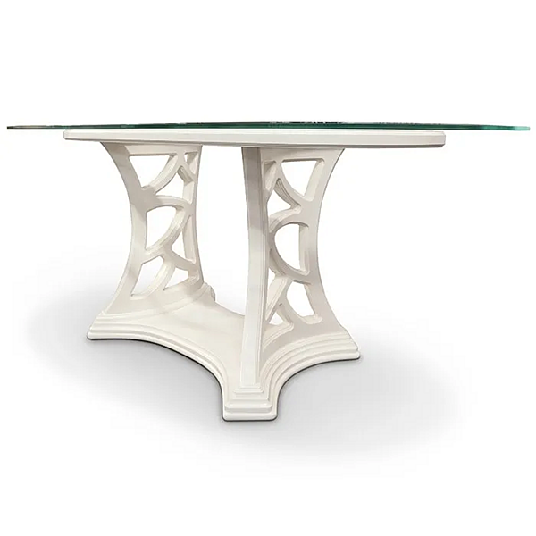 Table basse ovale en bois et verre collection Montecarlo MARZORATI usine MARZORATI de l'Italie. Foto №2