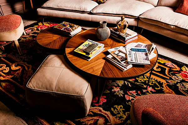 Table d'appoint ronde en noyer Black Tie collection Tommi TOM47TC, TOM47TF, TOM61TC, TOM61TF usine Black Tie de l'Italie. Foto №4