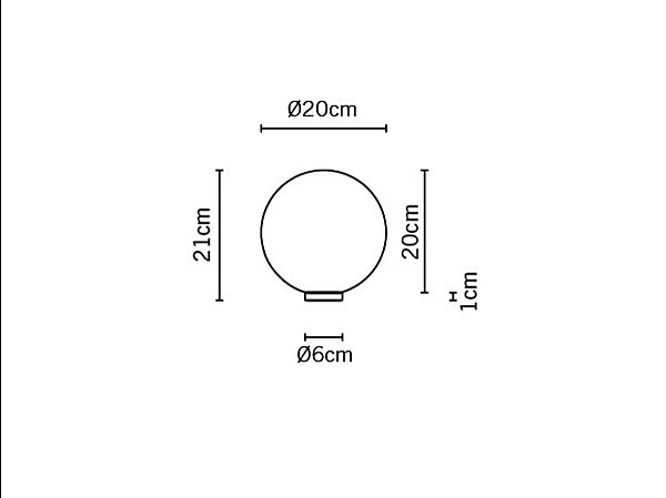 Lampe de table en verre soufflé Lumi Sfera Fabbian usine Fabbian de l'Italie. Foto №10